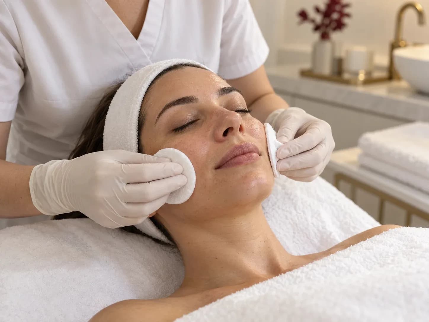 Imagen ilustrativa generada con IA: Limpieza facial.
